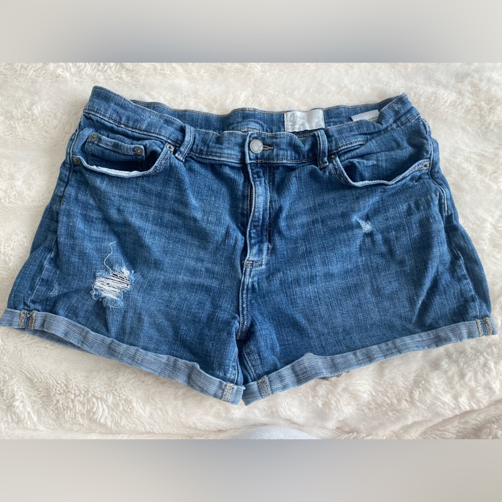Cosmic Blue Love denim shorts
